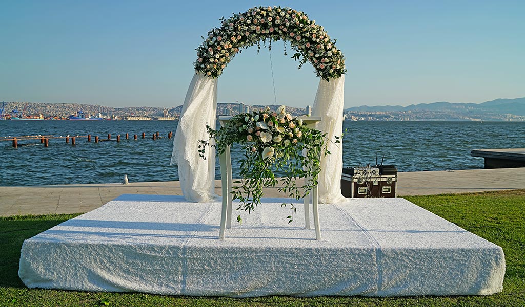 Wedding Arch by sea